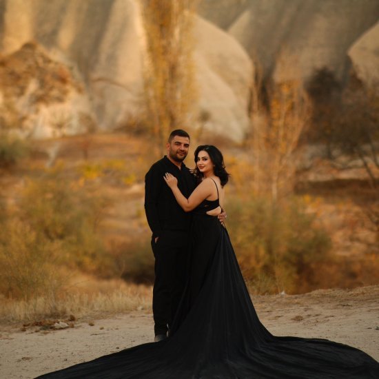 Red Long-Trained Dress