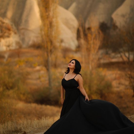 Red Long-Trained Dress